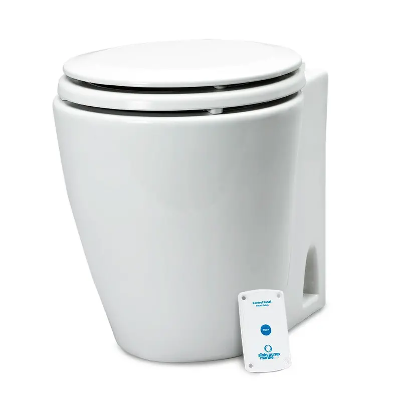 Albin Group 12V Standard Electric Marine Toilet – Sleek Design Version (07-02-043) 1