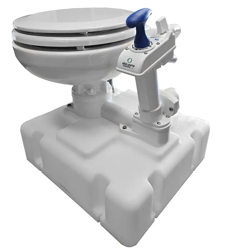 Albin Group Voyager Manual Marine Toilet System With Integrated Tank 1