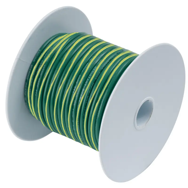 Ancor 100-Foot 10 Awg Tinned Copper Wire With Green/Yellow Stripe 1