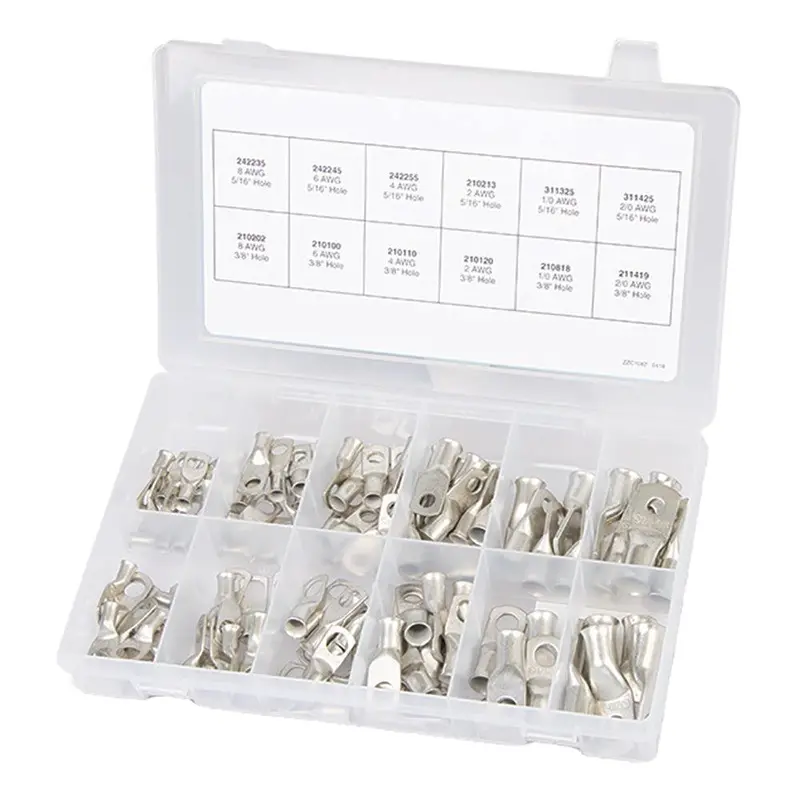 Ancor 100-Piece Tinned Copper Crimp Lug Terminal Kit 1