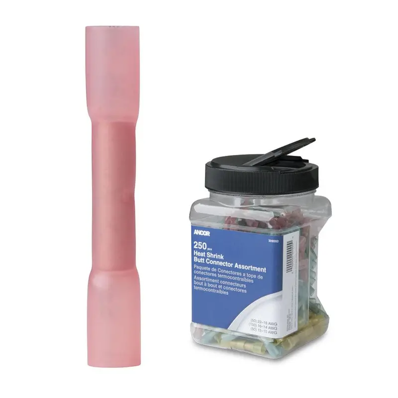 Ancor 22–18 Awg Heat Shrink Butt Connectors – 250-Piece Jar Pack (Model 309001) 1