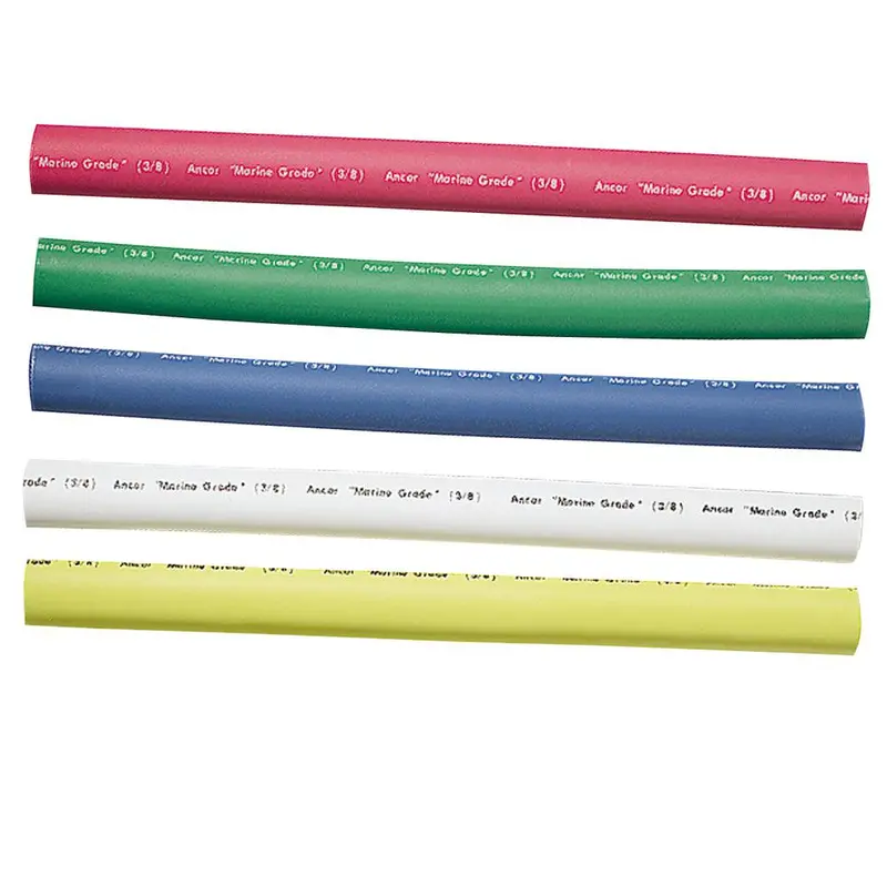 Ancor Adhesive-Lined Heat Shrink Tubing – 5-Pack, 6-Inch Lengths, 12–8 Awg, Color Assortment 1