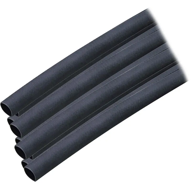 Ancor Black Adhesive-Backed Heat Shrink Sleeve – 1/4" × 12", 10-Pack (Model 303124) 1
