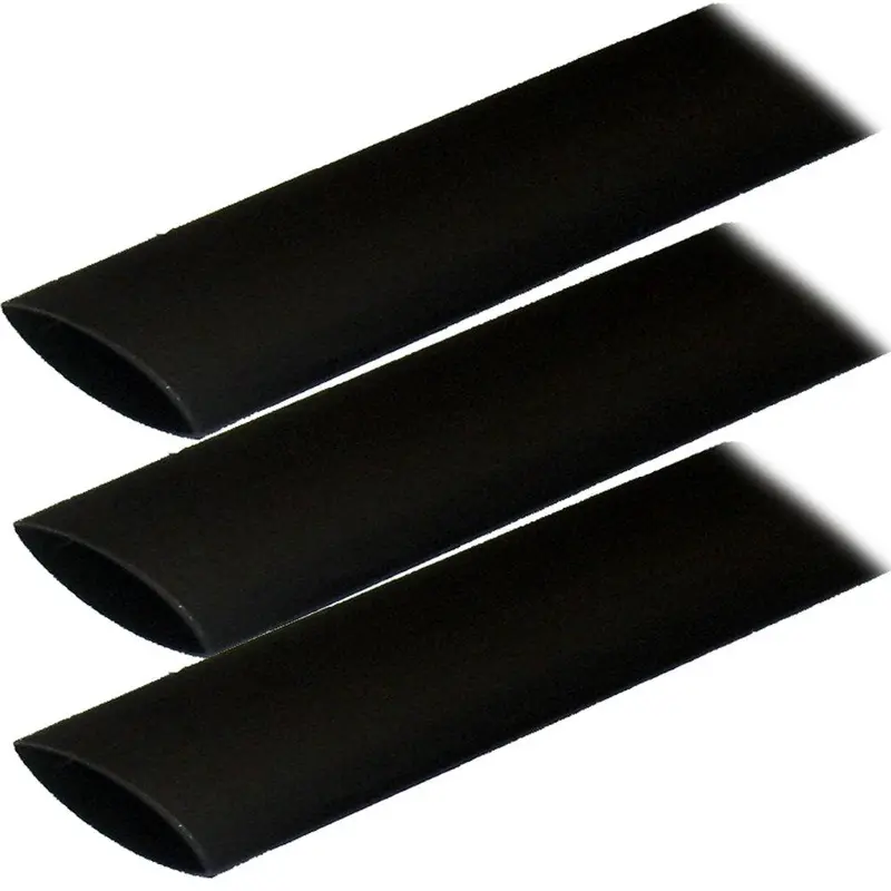 Ancor Black Adhesive-Lined Heat Shrink Tubing – 1" × 12", 3-Pack 1