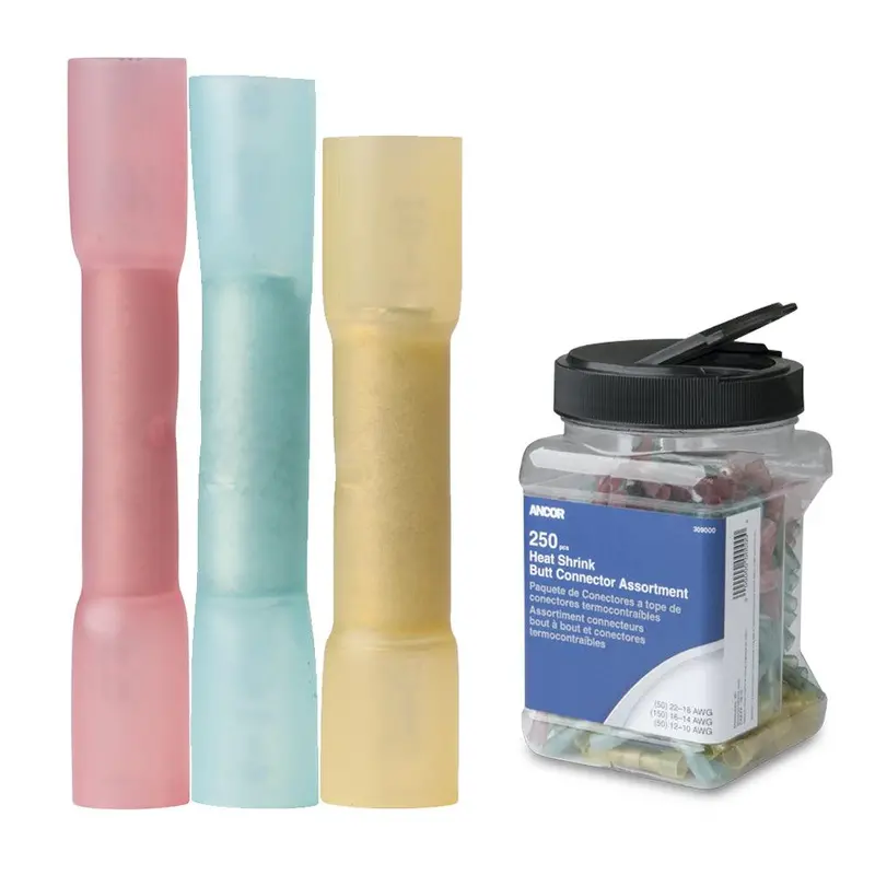 Ancor Multi-Gauge Heat Shrink Butt Connector Kit – 250-Piece Jar (Model 309000) 1
