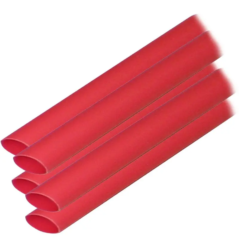 Ancor Red Adhesive-Lined Heat Shrink Tubing – 3/8" × 12", 5-Pack 1