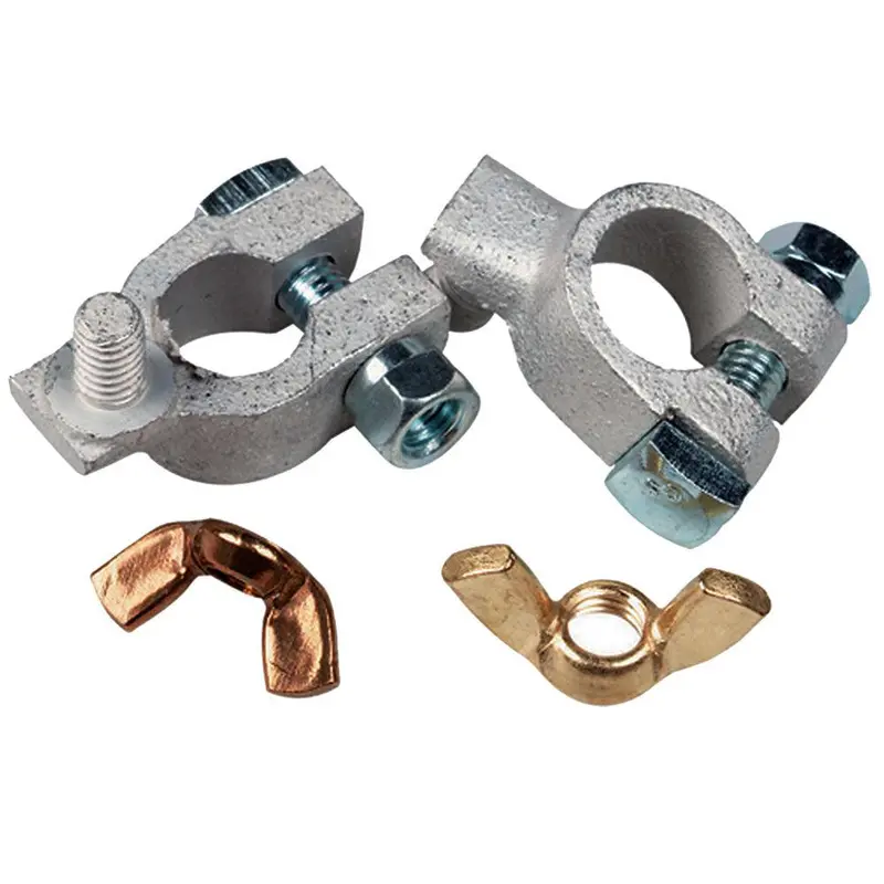 Ancor Tinned Dual-Stud Battery Terminal – 5/16″ & 3/8″, Positive/Negative Combo 1