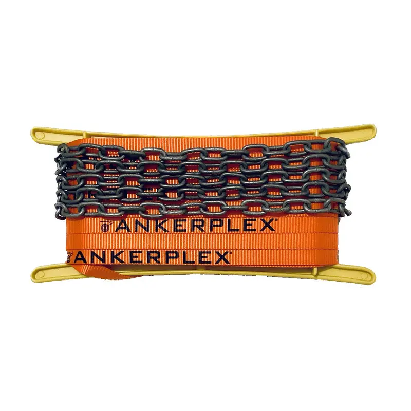 Ankerplex Flat Anchor Rope With Galvanized Chain: 75-Foot Line + 9-Foot Chain On Reel For Boats Up To 15 Feet 1