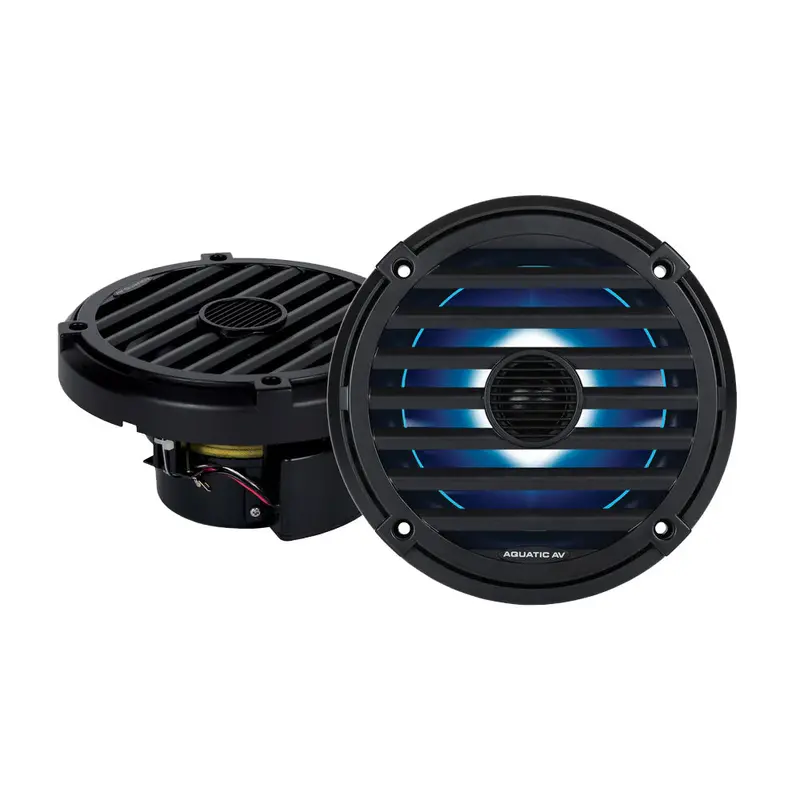 Aquatic Av Elite 6.5" Rgb Marine Speakers – Black (Pair) 1