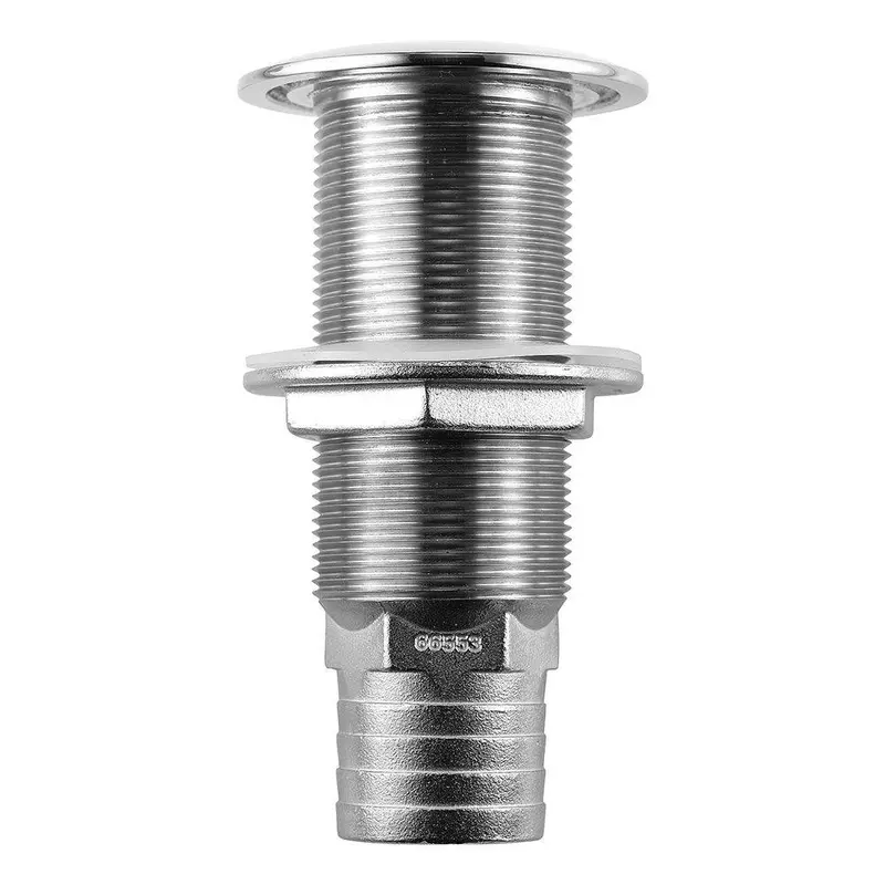Attwood 1-1/2" Stainless Steel Barbed Scupper Valve With Hose Connection [66553-3] 1
