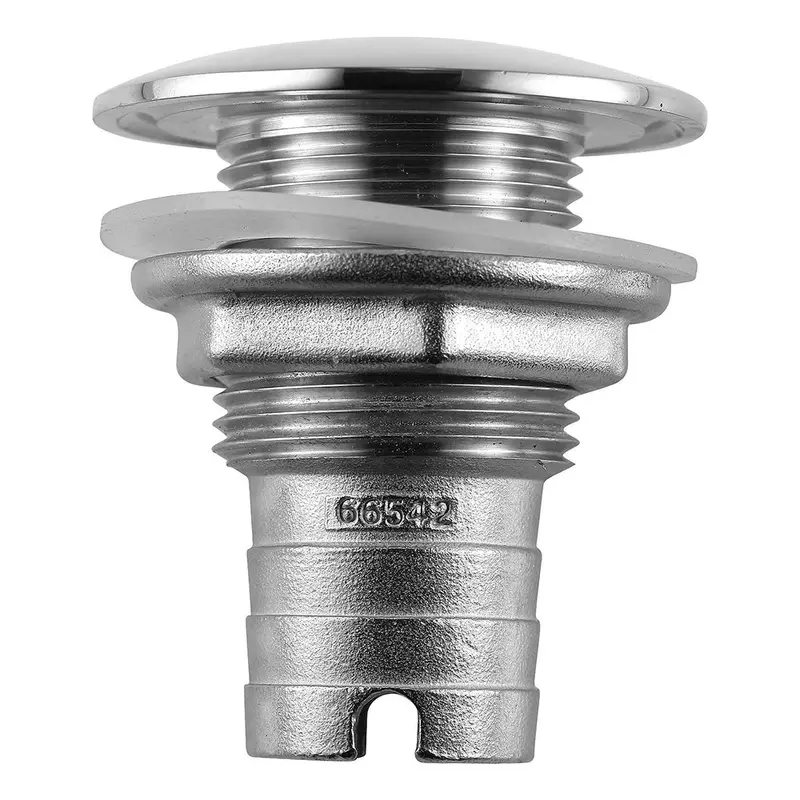 Attwood 1" Id Stainless Steel Thru-Hull Fitting – Short Straight Barbed Design [66542-3] 1