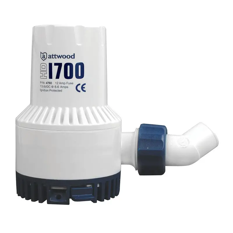 Attwood 1700 Gph Heavy-Duty Bilge Pump — 12V Dc, 1700 Series [4730-4] 1