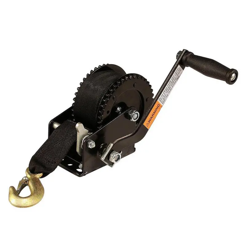 Attwood 2000 Lb Dual-Drive Winch – Includes 2" × 20" Nylon Winch Strap & Ratcheting Handle [11195-4] 1