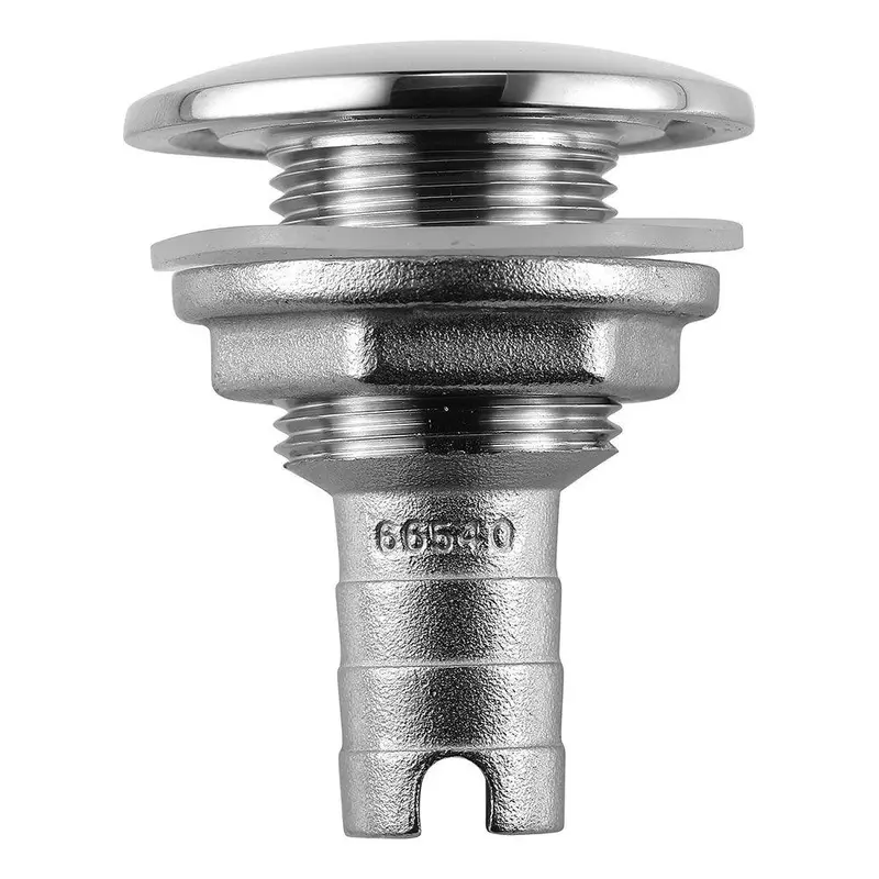 Attwood 3/4" Stainless Steel Straight Thru-Hull Fitting – Short Profile [66541-3] 1