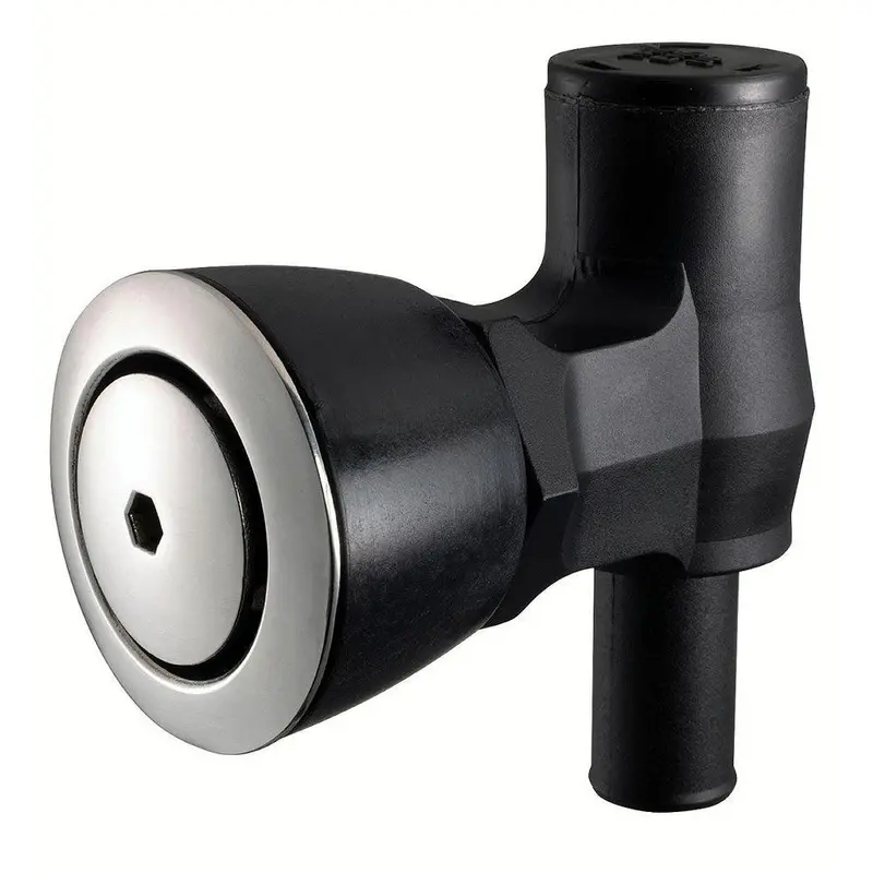 Attwood 90-Degree P-Trap Fuel Tank Vent – Flush-Mount Black Housing With Stainless Vent Head [1674-6] 1