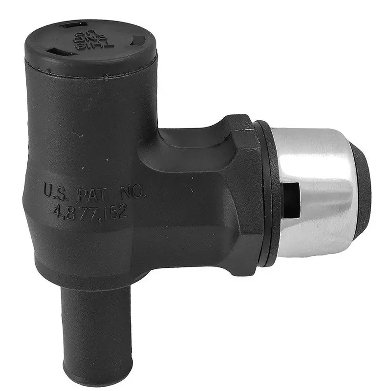 Attwood 90° P-Trap Fuel Vent With Black Housing And Stainless Steel Trim Cover [66419-3] 1