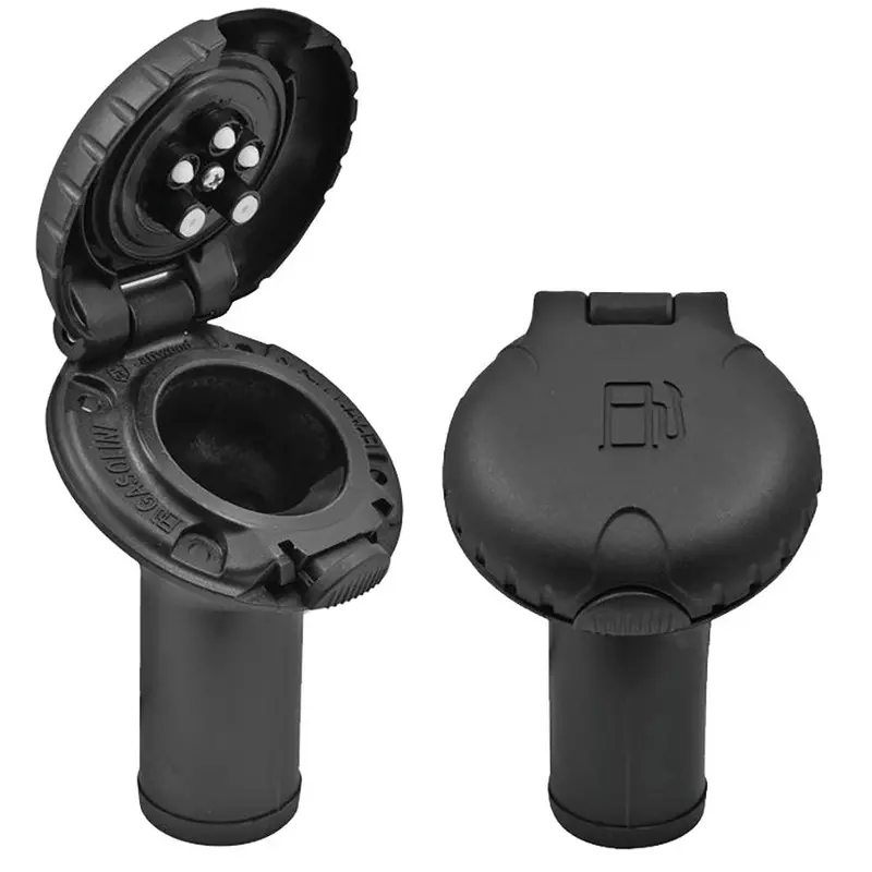 Attwood Angled Deck Fill Compatible With Carbon Canisters – Black Plastic Scalloped Cap [99Dfccab1S] 1