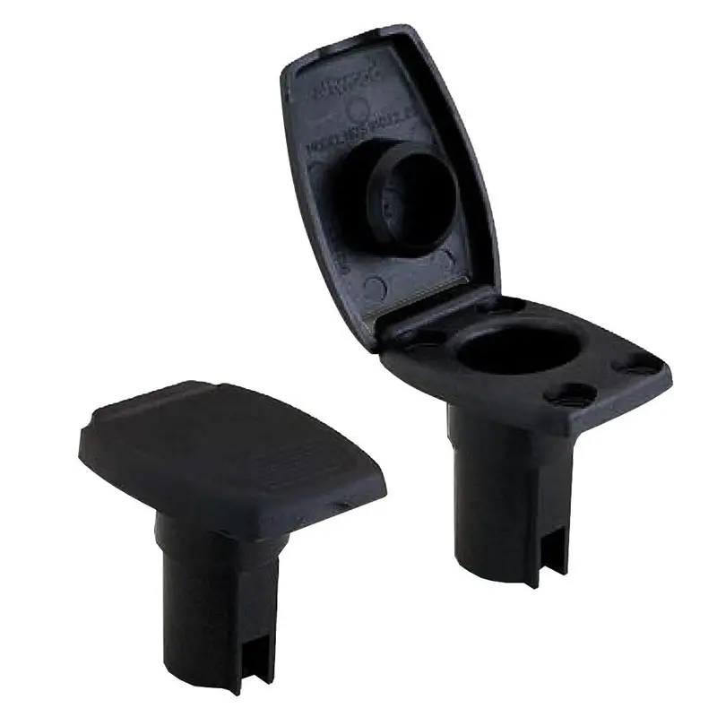 Attwood Black Oval Pole Light Base – 2-Pin Angled Mount [91022-7] 1