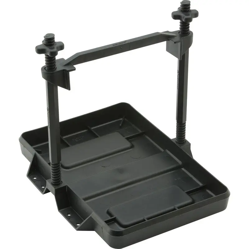 Attwood Heavy-Duty All-Plastic Adjustable Battery Tray – Fits Group 27 Batteries – 9098-5 1