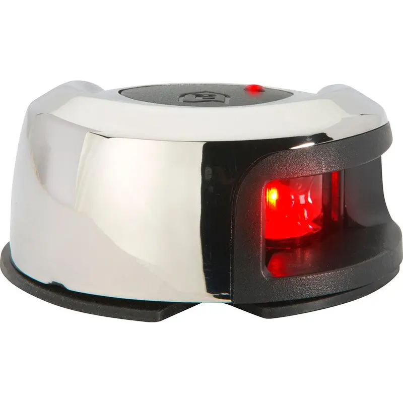 Attwood Lightarmor Deck-Mount Red Port Navigation Light – 2 Nm, Stainless Steel [Nv2012Ssr-7] 1