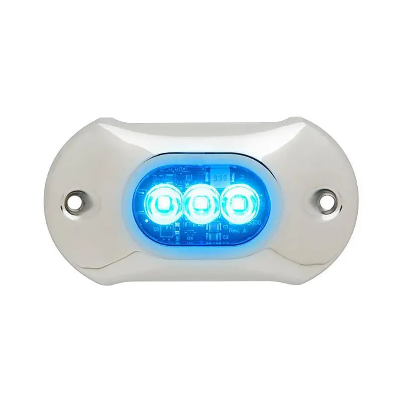 Attwood Lightarmor Hpx Submersible Led Light — 3-Led Blue Configuration For Accent Or Auxiliary Use (66Uw03B-7) 1