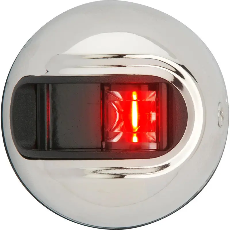Attwood Lightarmor Vertical Mount Red Port Navigation Light – 2 Nautical Mile, Stainless Steel [Nv3012Ssr-7] 1