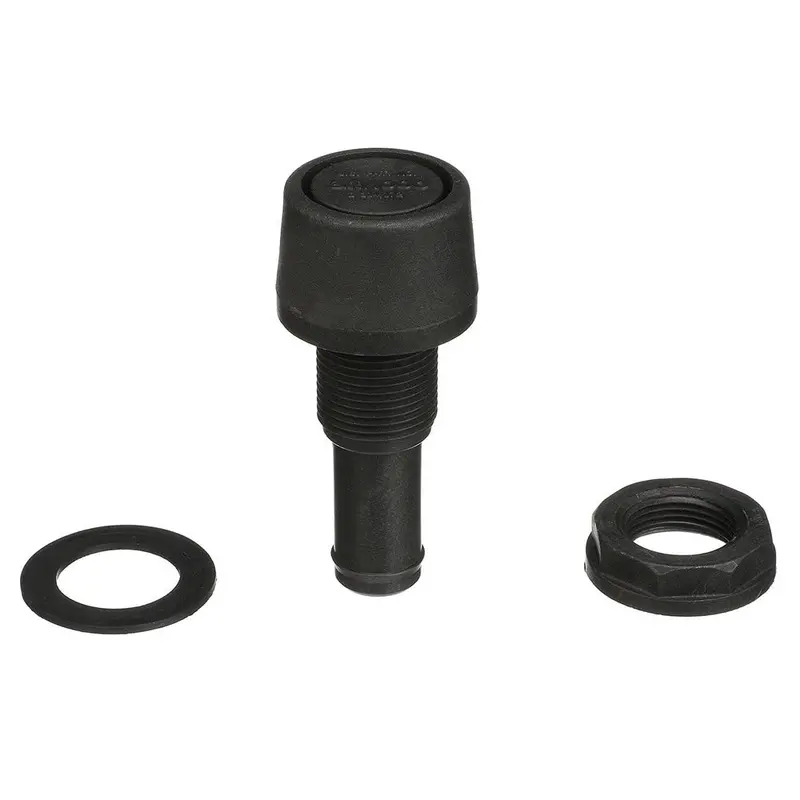 Attwood Straight Fuel Vent Fitting – Black Polypropylene Construction 1