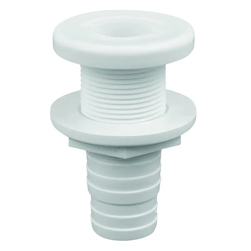 Attwood White Plastic Thru-Hull Fitting – 1-1/8" Id For Marine Installations 1