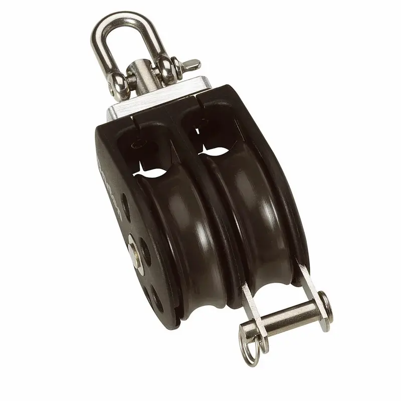 Barton 35Mm Double-Swivel Plain-Bearing Pulley Block With Becket – Size 2 [N02231] 1