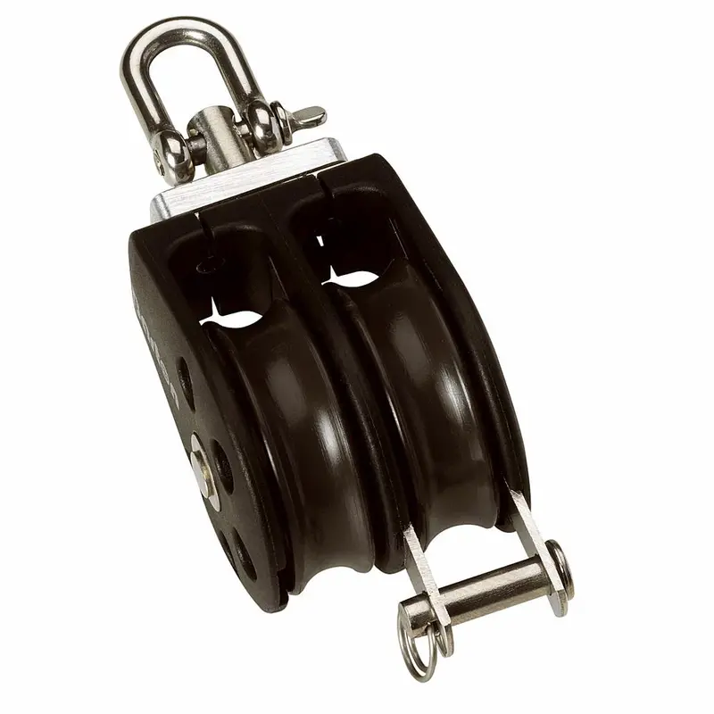 Barton 54Mm Double-Swivel Plain-Bearing Pulley Block With Becket – Size 5 [N05231] 1