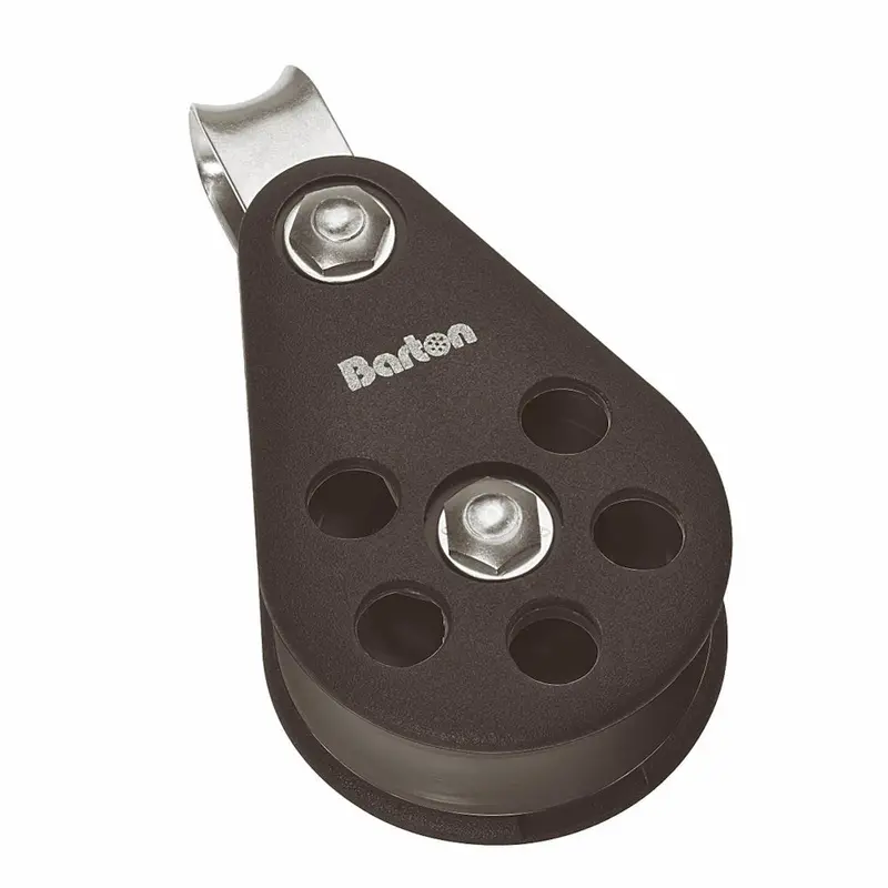 Barton Size 5 Fixed-Eye Pulley Block – 54Mm, Plain Bearing, Single Sheave [N05110] 1