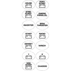 Bep 713 Battery Switch Label Sheet For Marine Electrical Panels 1