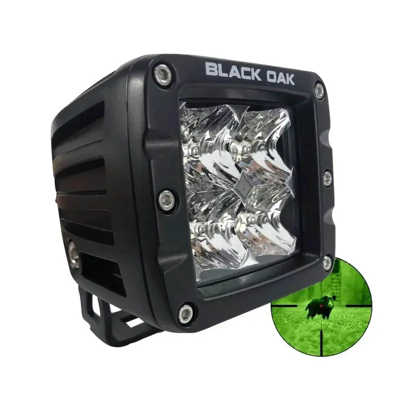 Black Oak 2" 850Nm Infrared Pod Light – Flood Beam, Black Housing, Pro Series 3.0 1