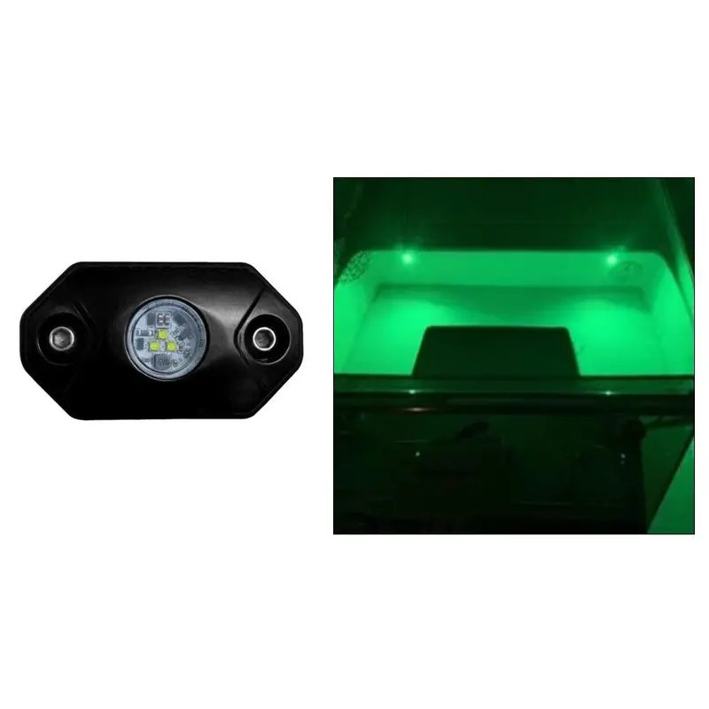 Black Oak Green Rock Accent Light – Single-Color, Black Housing 1