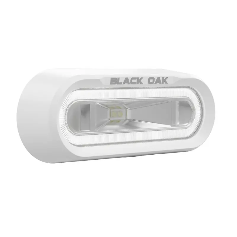 Black Oak Low-Pro Off-Road Spreader Light – Bracket-Mounted, White Housing, White Led [Mlps-W] 1