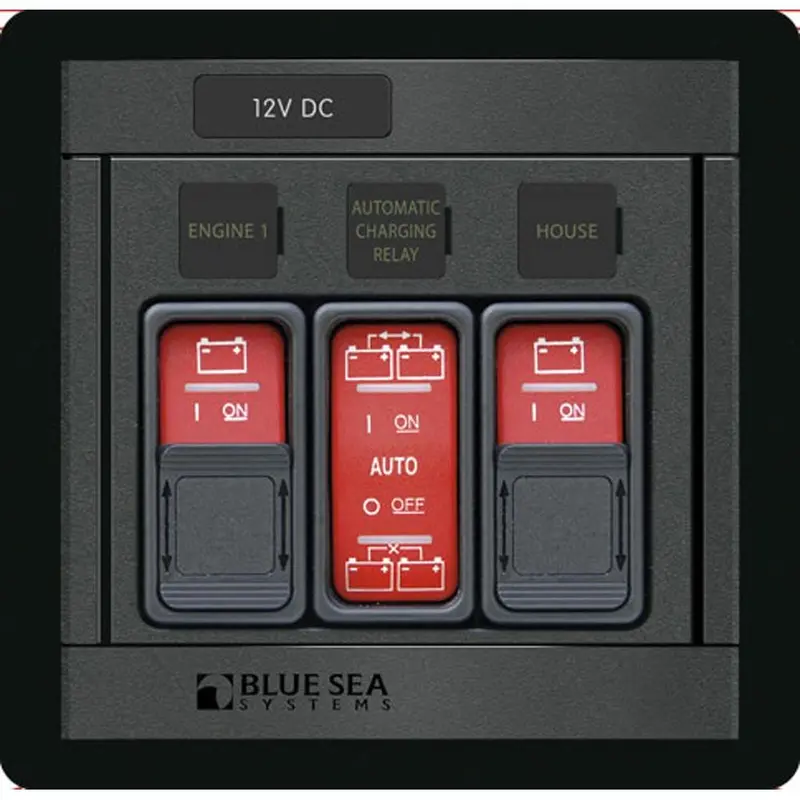 Blue Sea 1147 Remote Control Panel: Two 2145 + One 2146 Contura Switches 1