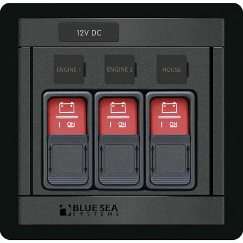 Blue Sea 1148 Remote Control Panel With Three 2145 Contura Switches 1
