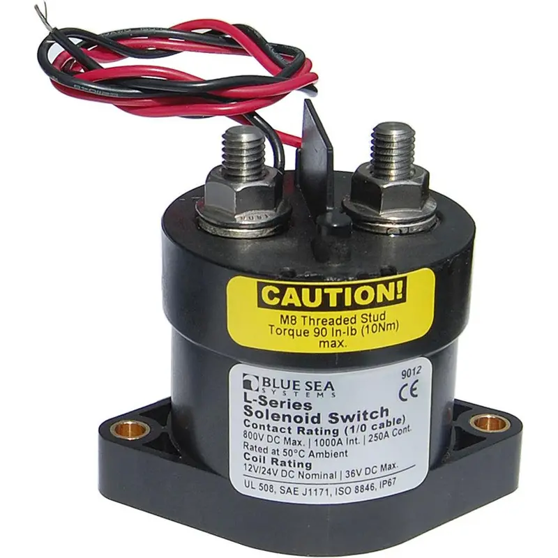 Blue Sea 12–24Vdc High-Current Solenoid Switch – 250A, 9012 1