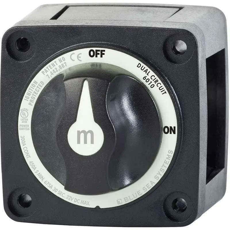 Blue Sea Dual-Circuit Battery Switch – 200A Manual Selector For Marine Use 1