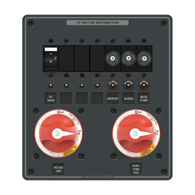 Blue Sea M-Series Dual Circuit Plus Panel – 6011-Compatible, 8689 1