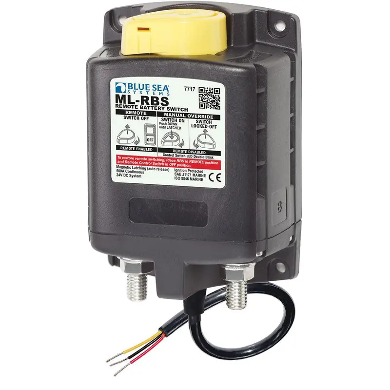 Blue Sea Ml-Rbs Remote Battery Switch With Manual Override And Auto-Release – 24V System [7717] 1