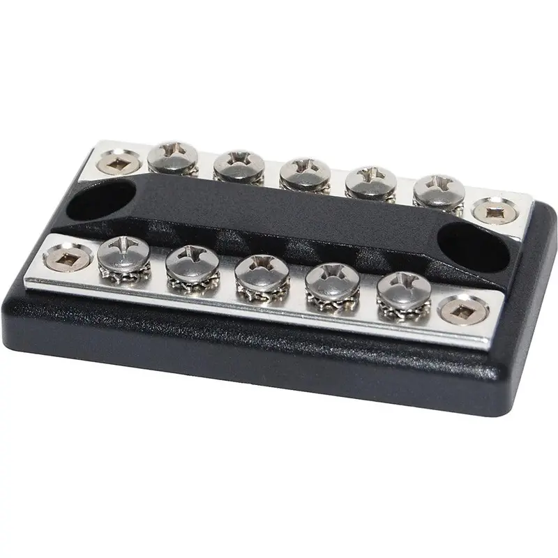Blue Sea Systems 100A Dualbus Common Busbar With Five #8-32 Screw Terminals (Model 2701) 1