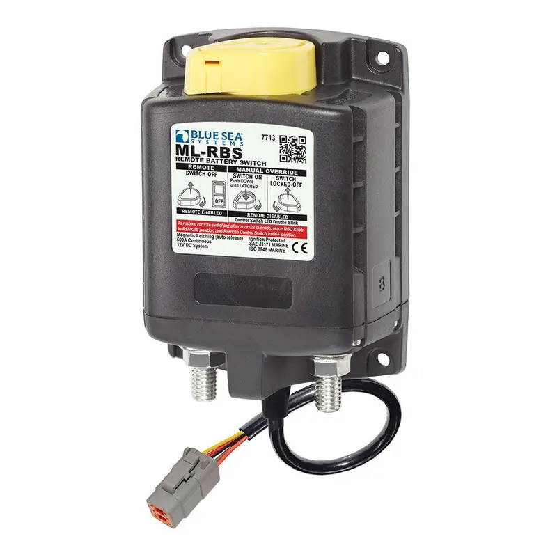 Blue Sea Systems 12V Ml-Rbs Remote Battery Switch With Auto-Release & Deutsch Connectors 1