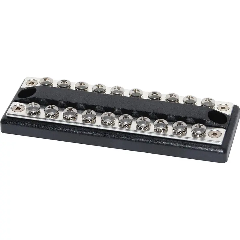Blue Sea Systems 2702 Dualbus 100A Common Busbar With Ten 8-32 Screw Terminals 1