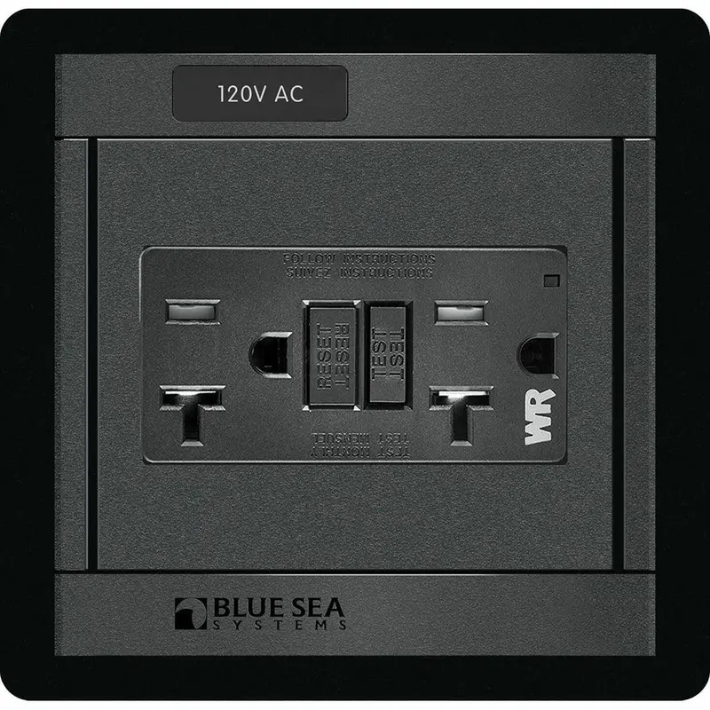Blue Sea Systems 360 Series Gfci Dual Outlet Panel – 120V Ac 1