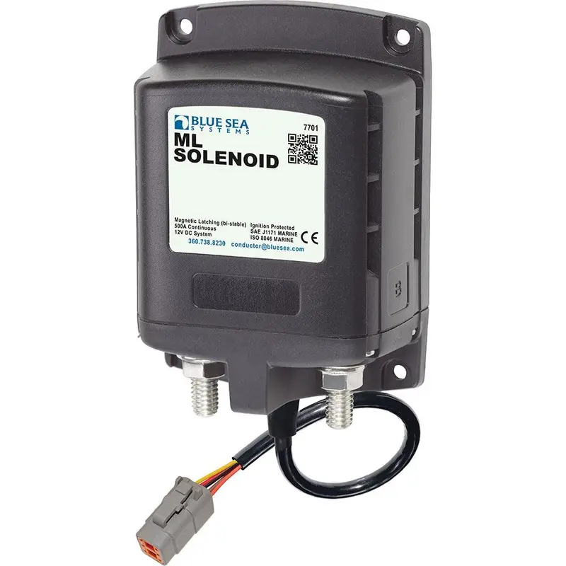 Blue Sea Systems 7701100 12V 500A Ml Solenoid With Deutsch Connector (No Manual Control) 1