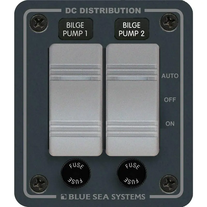 Blue Sea Systems Contura 2 Bilge Pump Control Panel – Dual-Pump Interface [8664] 1