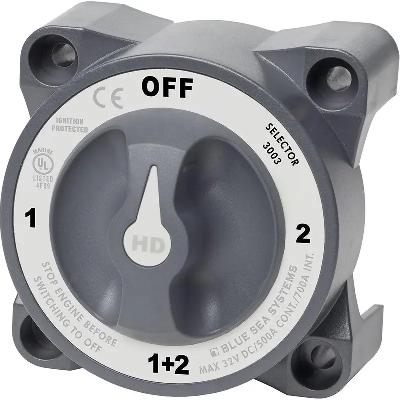 Blue Sea Systems Hd-Series Battery Selector Switch – With Alternator Field Disconnect, Model 3003 1