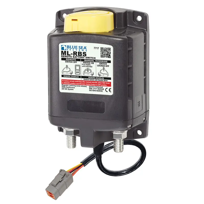 Blue Sea Systems Ml-Rbs Remote Battery Switch – 24V, Deutsch Connector, Manual Override & Auto-Release [7717100] 1