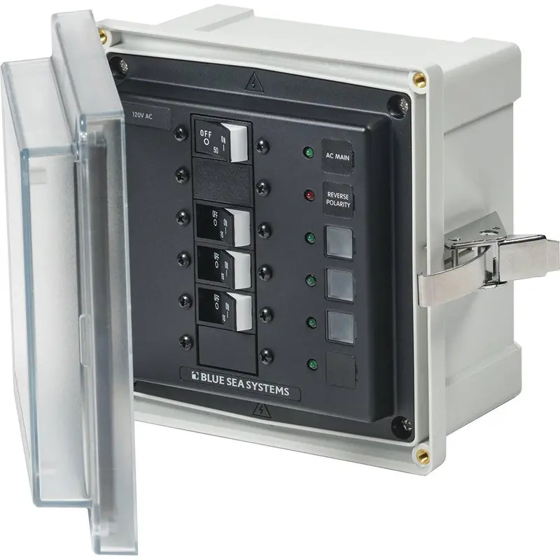 Blue Sea Systems Sms Panel Enclosure – Main + 3 Branch Circuits (120V Ac, 15A) 1